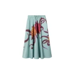 La DoubleJ Drawstring Skirt in Peony Light Blue