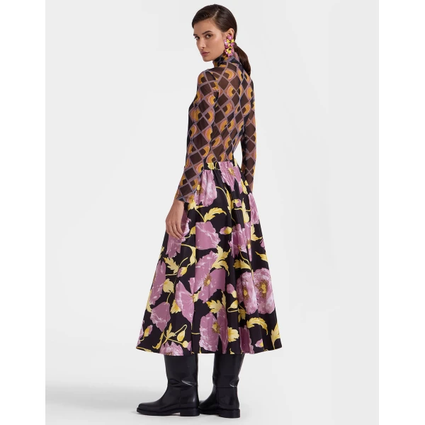 La DoubleJ Drawstring Skirt in Sylph Black, view 3