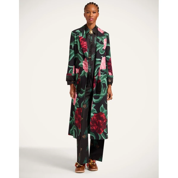 La DoubleJ Duster Coat in Peony Black | Coats | Coveti