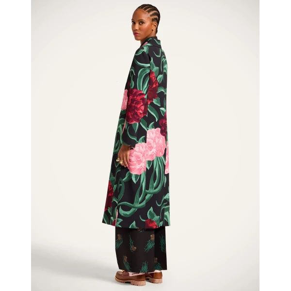 La DoubleJ Duster Coat in Peony Black | Coats | Coveti