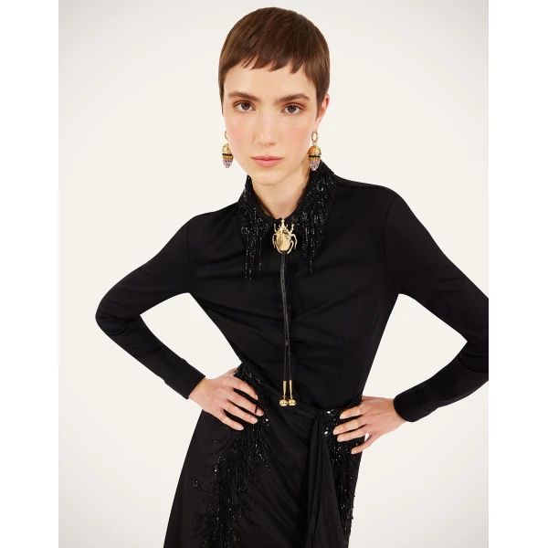 La DoubleJ Fitted Shirt in Black | Shirts | Coveti