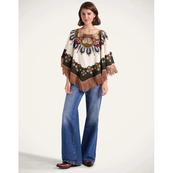 La DoubleJ Flare Jeans in Blue Top, view 4