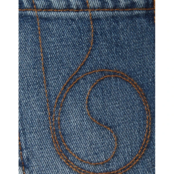 La DoubleJ Flare Jeans in Blue Top, view 6