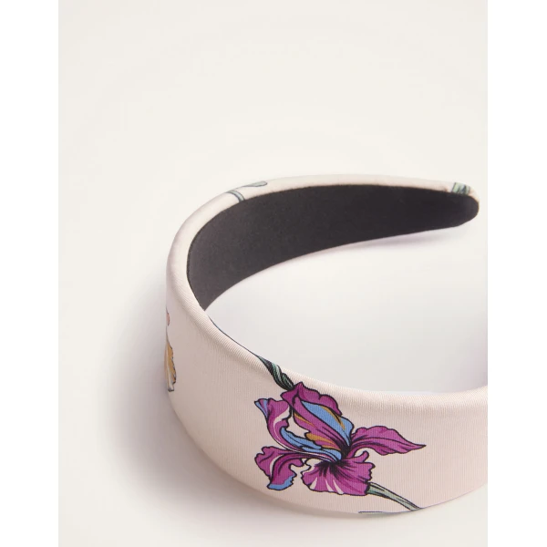 La DoubleJ Flat Headband in Mini Iris Ivory, view 5
