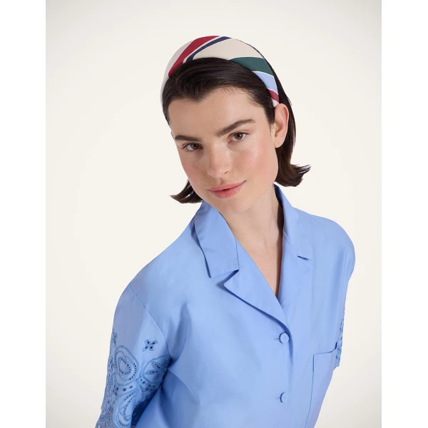 La DoubleJ Flat Headband in Stripes Multicolor, view 3