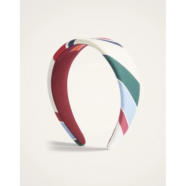 La DoubleJ Flat Headband in Stripes Multicolor, view 4