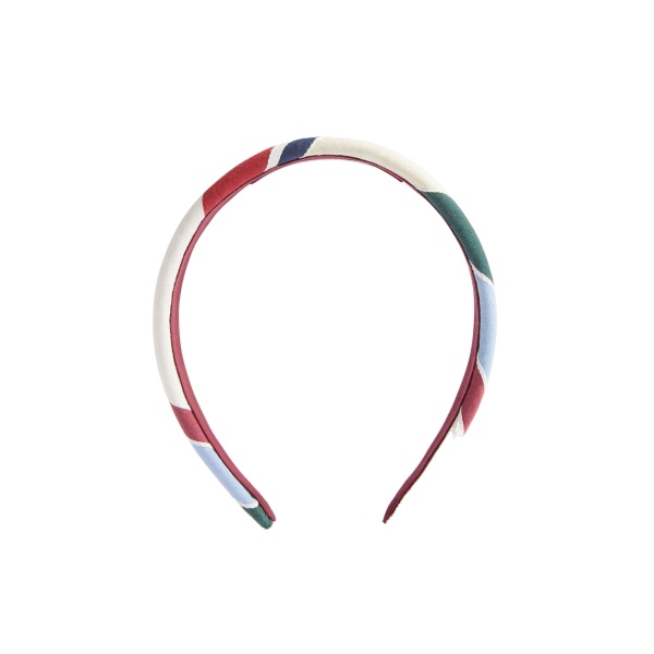 La DoubleJ Flat Headband in Stripes Multicolor at Coveti