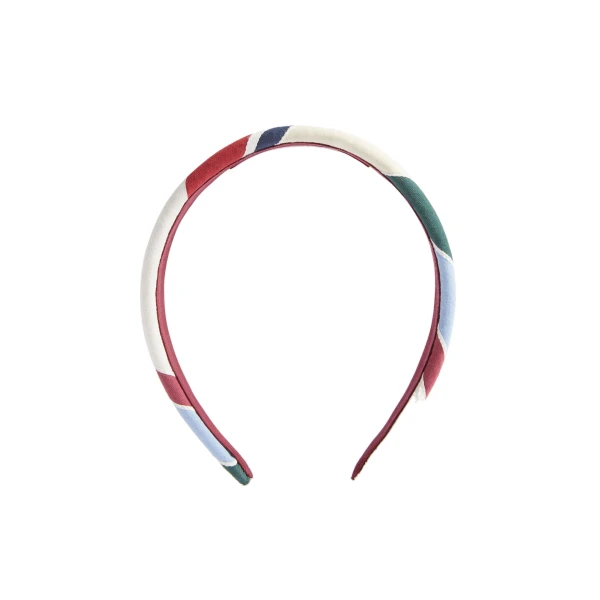 La DoubleJ Flat Headband in Stripes Multicolor at Coveti