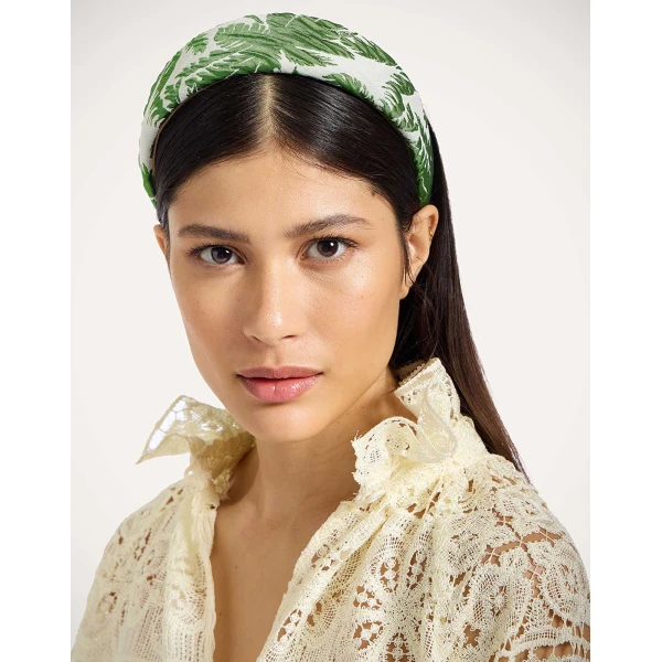 La DoubleJ Flat Headband in Tropicana White, view 2
