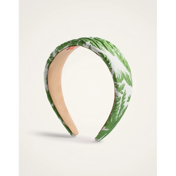 La DoubleJ Flat Headband in Tropicana White, view 3