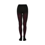 La DoubleJ Flocked Tights in Black & Red at Coveti