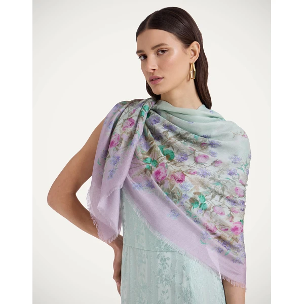 La DoubleJ Foulard 120 in Heath Mint, view 3