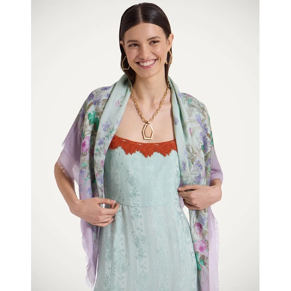 La DoubleJ Foulard 120 in Heath Mint, view 4