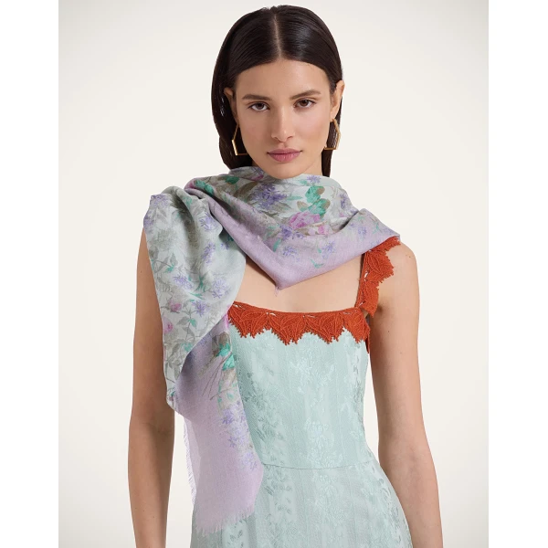 La DoubleJ Foulard 120 in Heath Mint, view 5