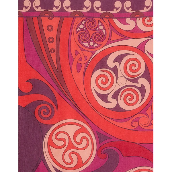 La DoubleJ Foulard 140 in Alchemy Dark Red, view 5