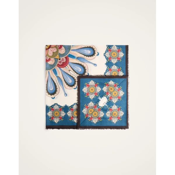 La DoubleJ Foulard 140 in Nucleus Blue | Scarves | Coveti