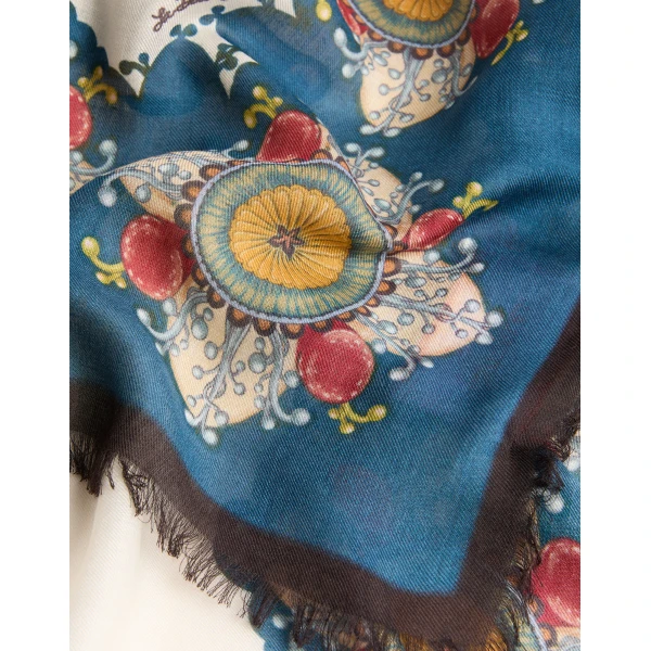 La DoubleJ Foulard 140 in Nucleus Blue | Scarves | Coveti