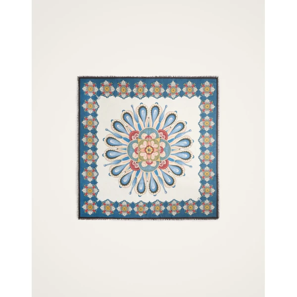 La DoubleJ Foulard 140 in Nucleus Blue | Scarves | Coveti