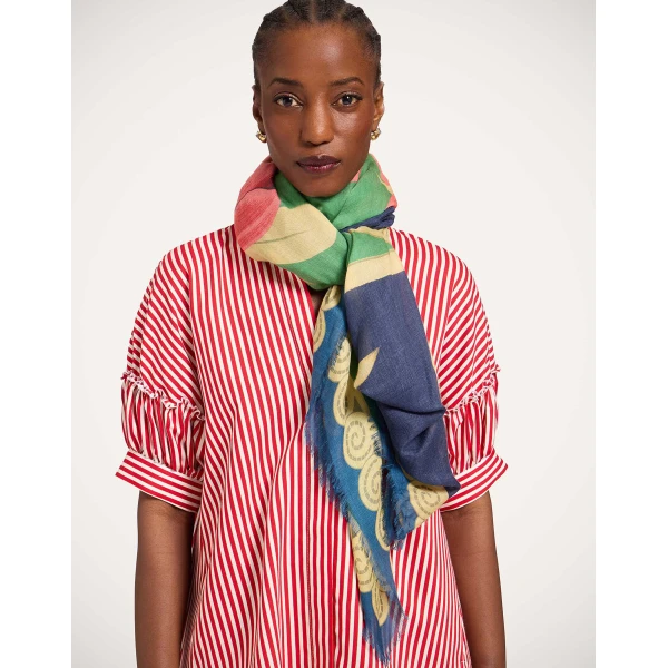La DoubleJ Foulard 140 in Queen Peony Blue at Coveti