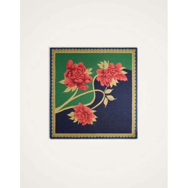 La DoubleJ Foulard 140 in Queen Peony Blue at Coveti