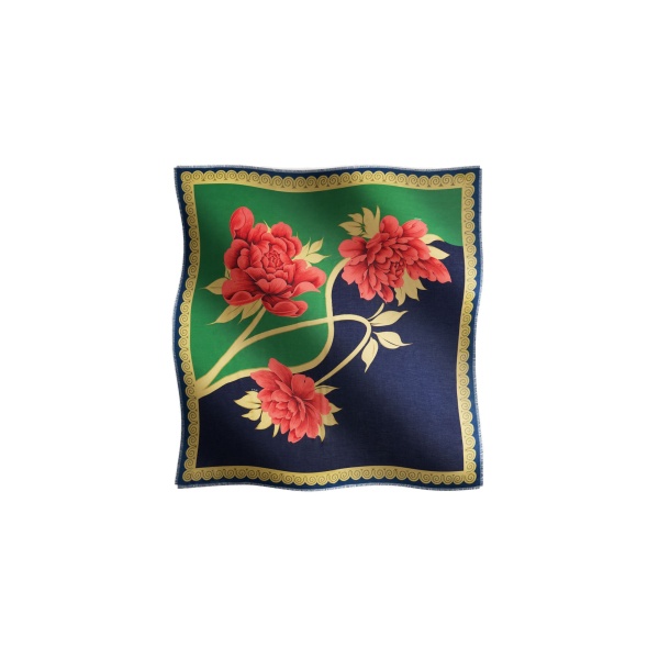La DoubleJ Foulard 140 in Queen Peony Blue at Coveti