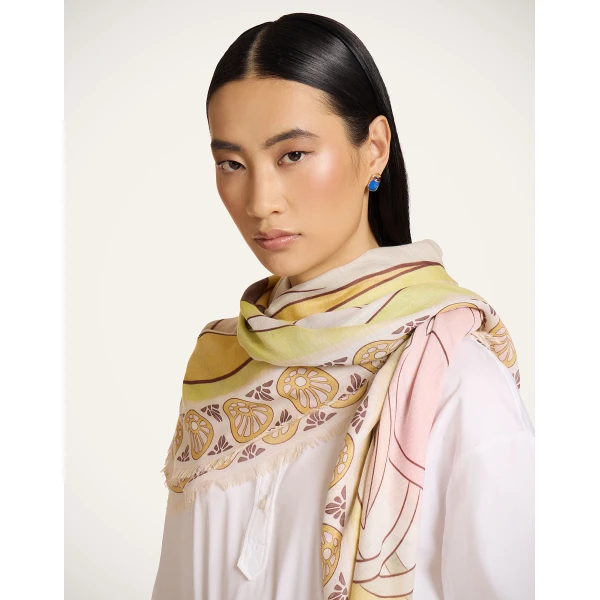 La DoubleJ Foulard 140 in Tulip Pale Pink, view 3