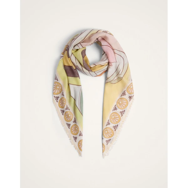 La DoubleJ Foulard 140 in Tulip Pale Pink, view 6