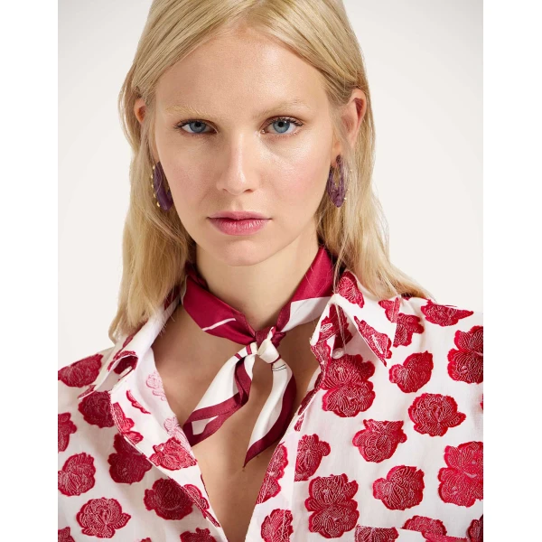 La DoubleJ Foulard 45 in Eclipse Burgundy, view 2