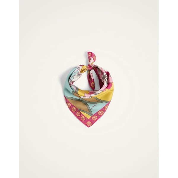 La DoubleJ Foulard 45 in Florette Fuchsia, view 6