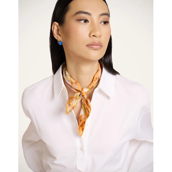 La DoubleJ Foulard 45 in Florette Pale Pink, view 3