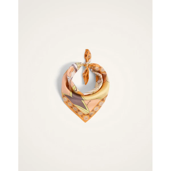 La DoubleJ Foulard 45 in Florette Pale Pink, view 6