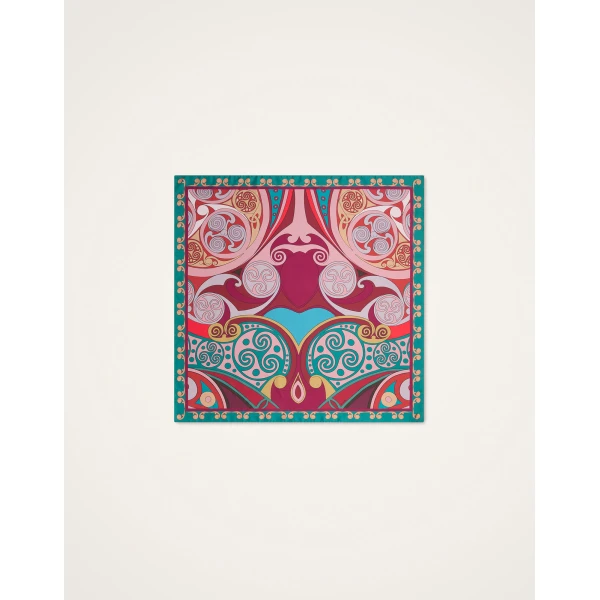 La DoubleJ Foulard 90 in Alchemy Dark Red, view 4
