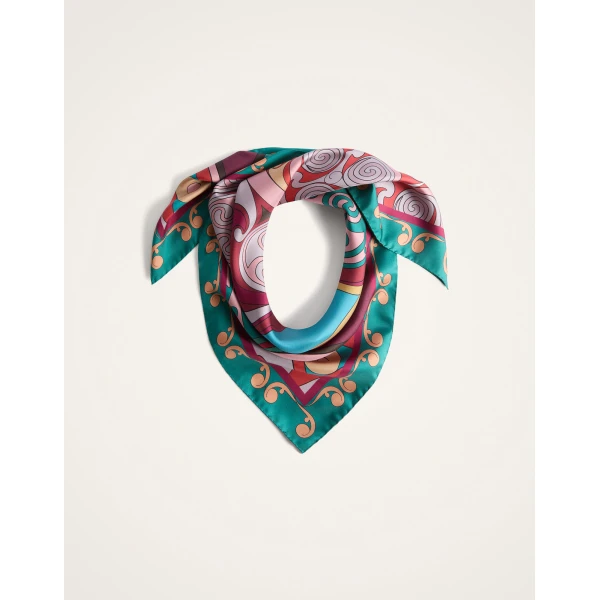 La DoubleJ Foulard 90 in Alchemy Dark Red, view 5