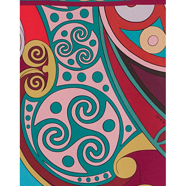 La DoubleJ Foulard 90 in Alchemy Dark Red, view 6