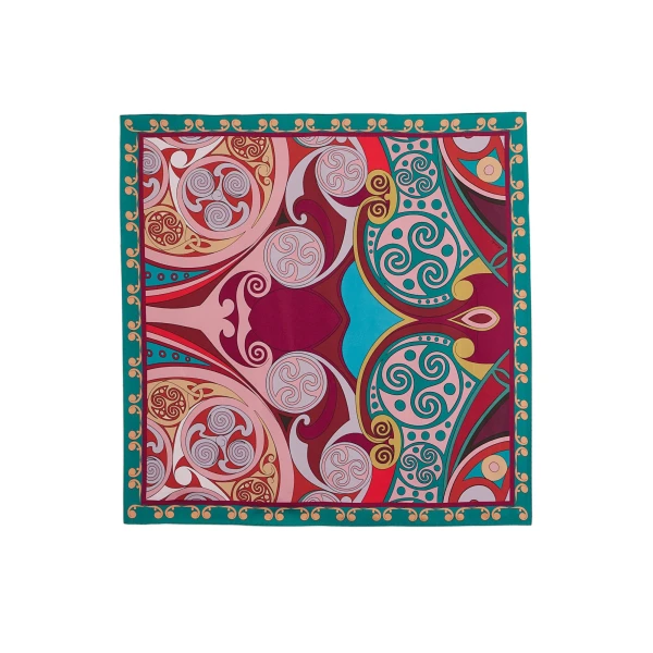 La DoubleJ Foulard 90 in Alchemy Dark Red at Coveti