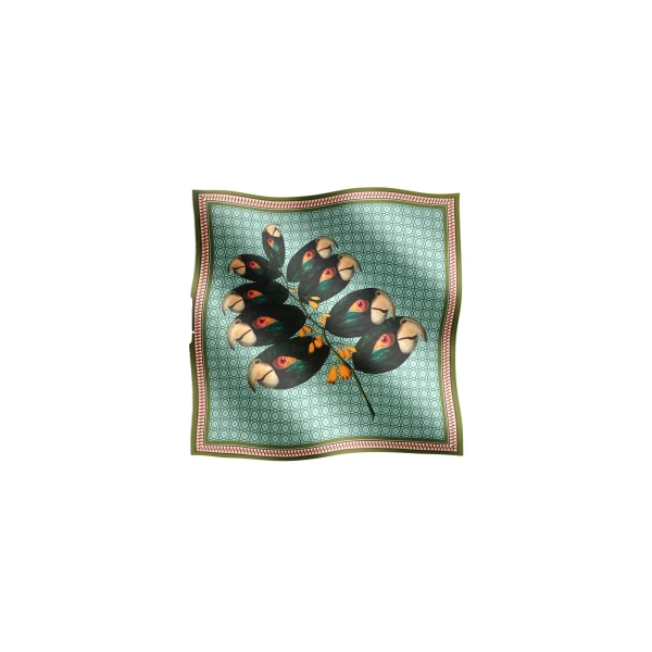 Foulard 90 in Zooflora Parrotstem Light Blue