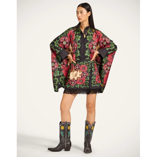La DoubleJ Foulard Mini Skirt in Bounty Red | Mini Skirts | Coveti