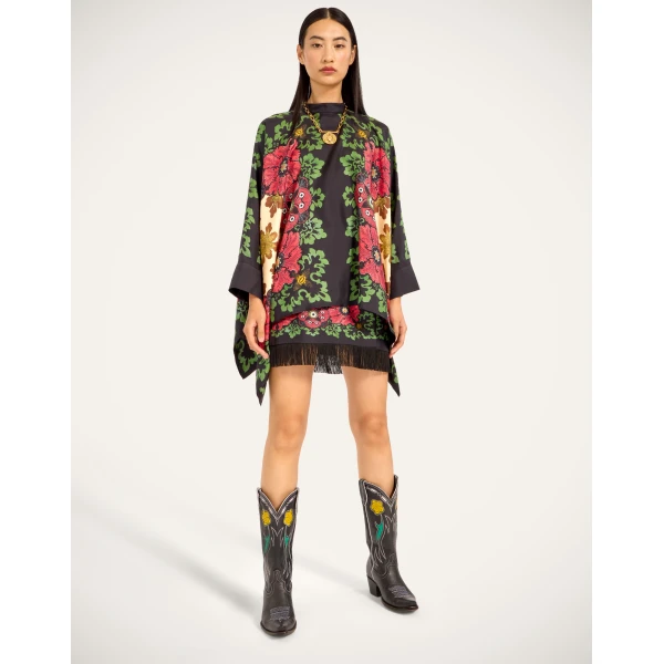 La DoubleJ Foulard Mini Skirt in Bounty Red | Mini Skirts | Coveti