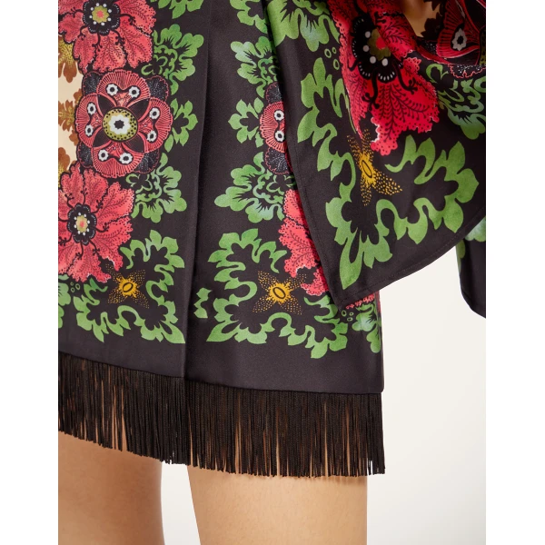 La DoubleJ Foulard Mini Skirt in Bounty Red | Mini Skirts | Coveti