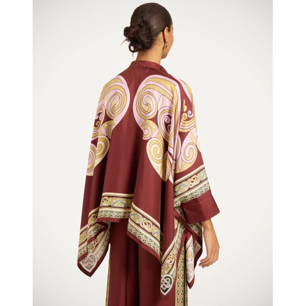 La DoubleJ Foulard Shirt in Kells Swirl Burgundy, view 3