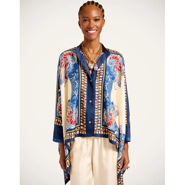 La DoubleJ Foulard Shirt in Lemuria Blue, view 2
