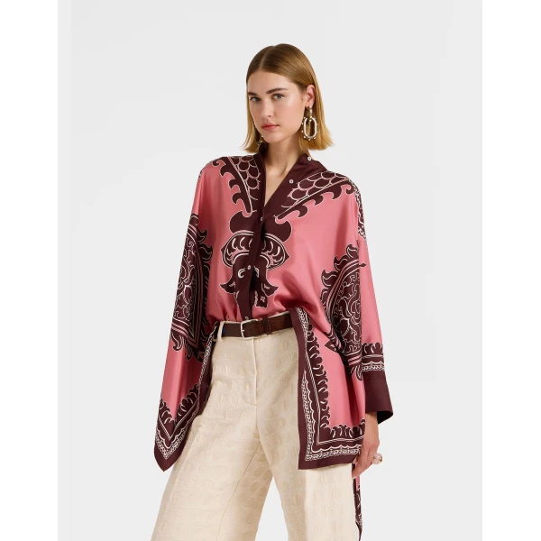 La DoubleJ Foulard Shirt in Oltrarno Pink | Shirts | Coveti