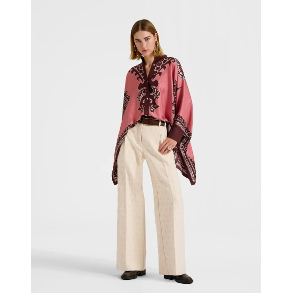 La DoubleJ Foulard Shirt in Oltrarno Pink | Shirts | Coveti