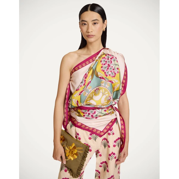 La DoubleJ Full-On Foulard in Florette Fuchsia at Coveti