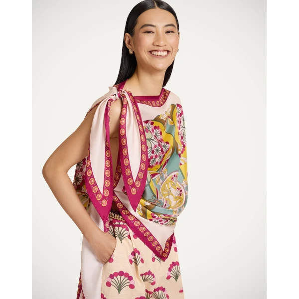 La DoubleJ Full-On Foulard in Florette Fuchsia at Coveti