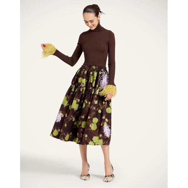 La DoubleJ Gala Skirt in Devon Brown, view 4