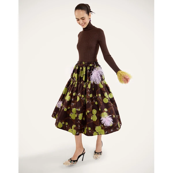 La DoubleJ Gala Skirt in Devon Brown, view 5