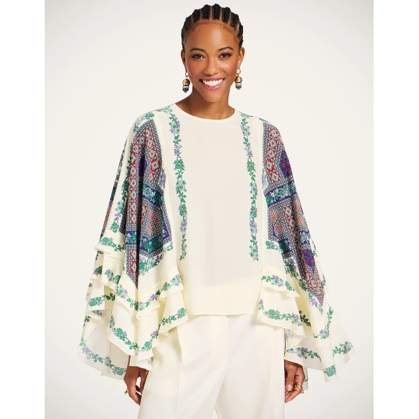 La DoubleJ Galaxy Top in Regalia Ecru | Tops | Coveti
