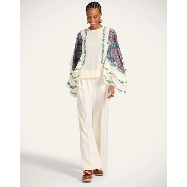 La DoubleJ Galaxy Top in Regalia Ecru | Tops | Coveti