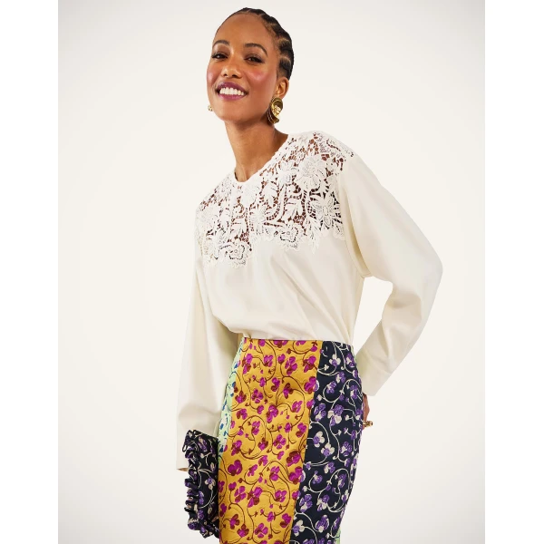La DoubleJ Glow Home Top in Ecru | Tops | Coveti